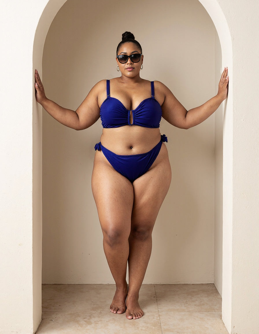 Completo Top + Slip - Blu